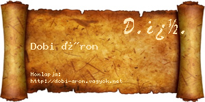 Dobi Áron névjegykártya