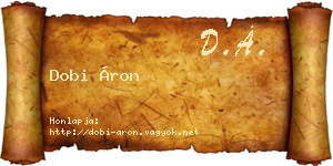 Dobi Áron névjegykártya